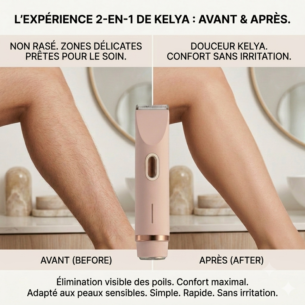 Rasoir épilateur 2 en 1 Kelya Beauty